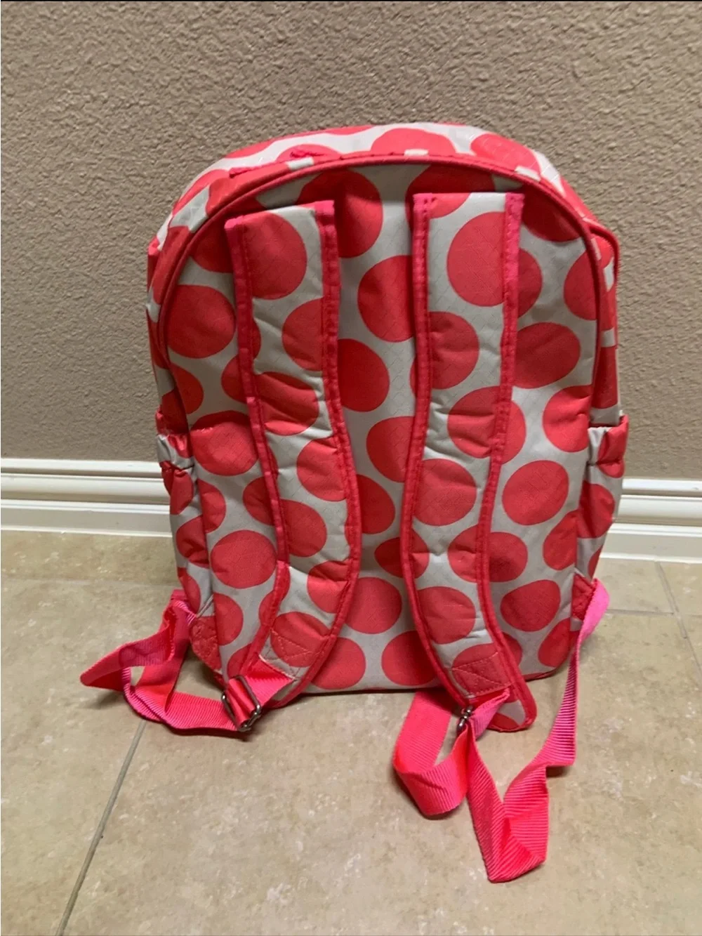 thirty-one Coral Dot Kids Backpack Set - Coral and White